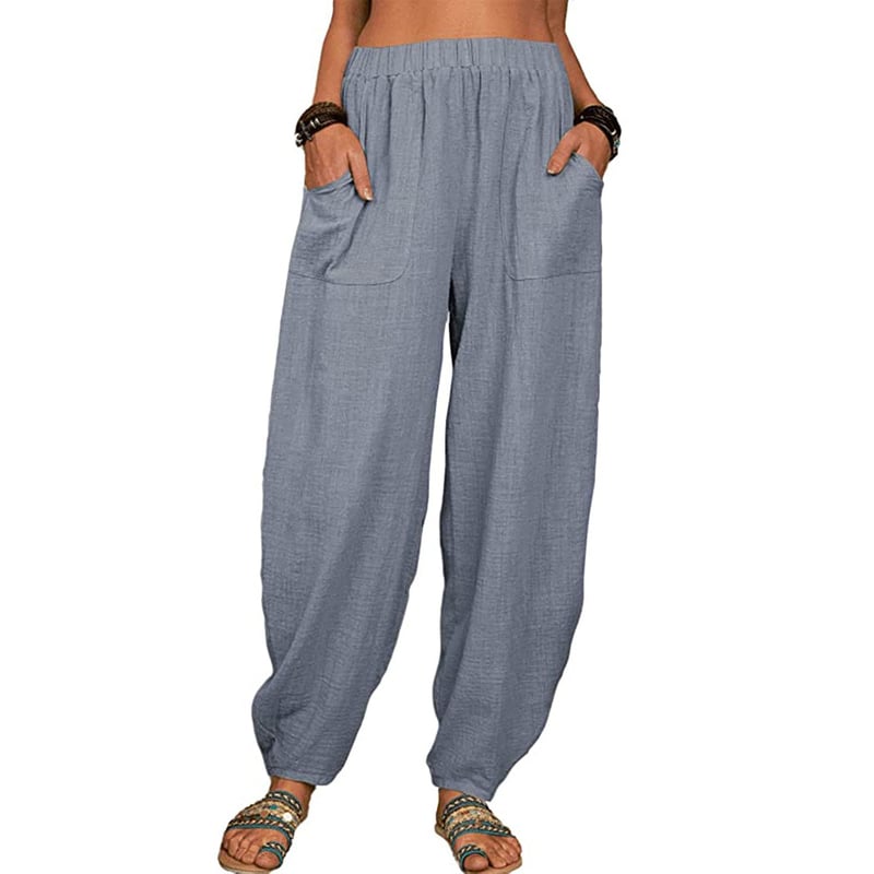 Zinzi - Casual Harem Trousers Made from Cotton and Linen