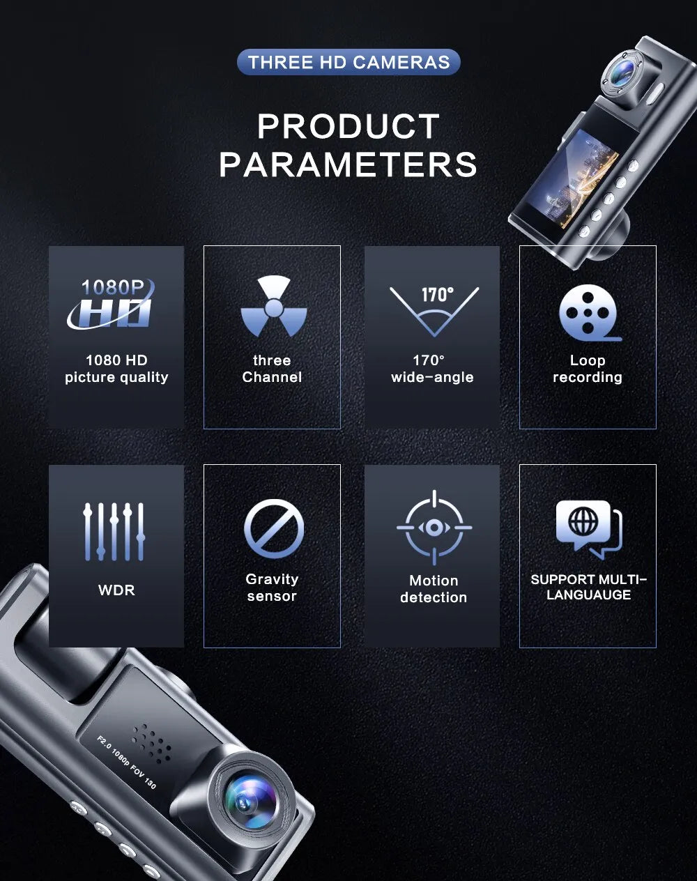 Zoomy - Dashcam | With IR Night Vision