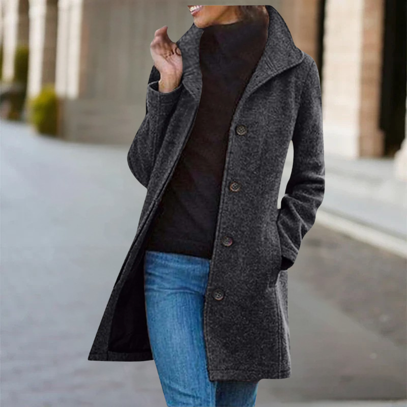 Zuleika – Warmer Winter Mid-Length Wool Coat