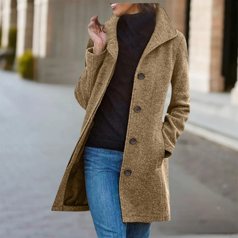 Zuleika – Warmer Winter Mid-Length Wool Coat