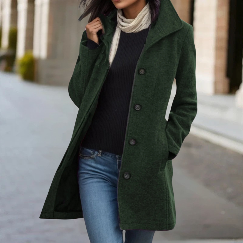 Zuleika – Warmer Winter Mid-Length Wool Coat
