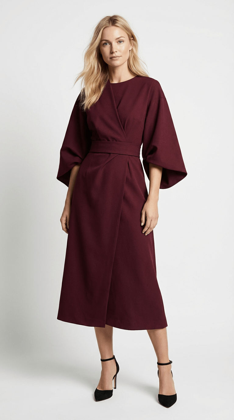 Elora Belted Midi Dress