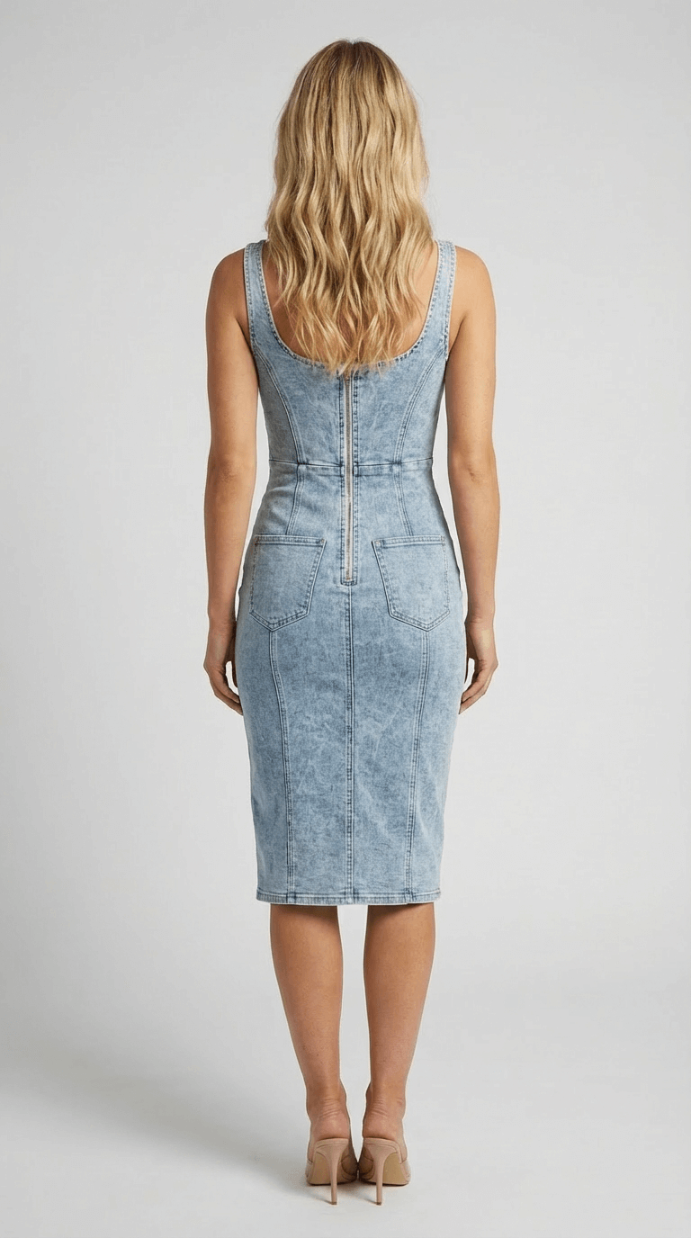Mila Denim Midi Dress