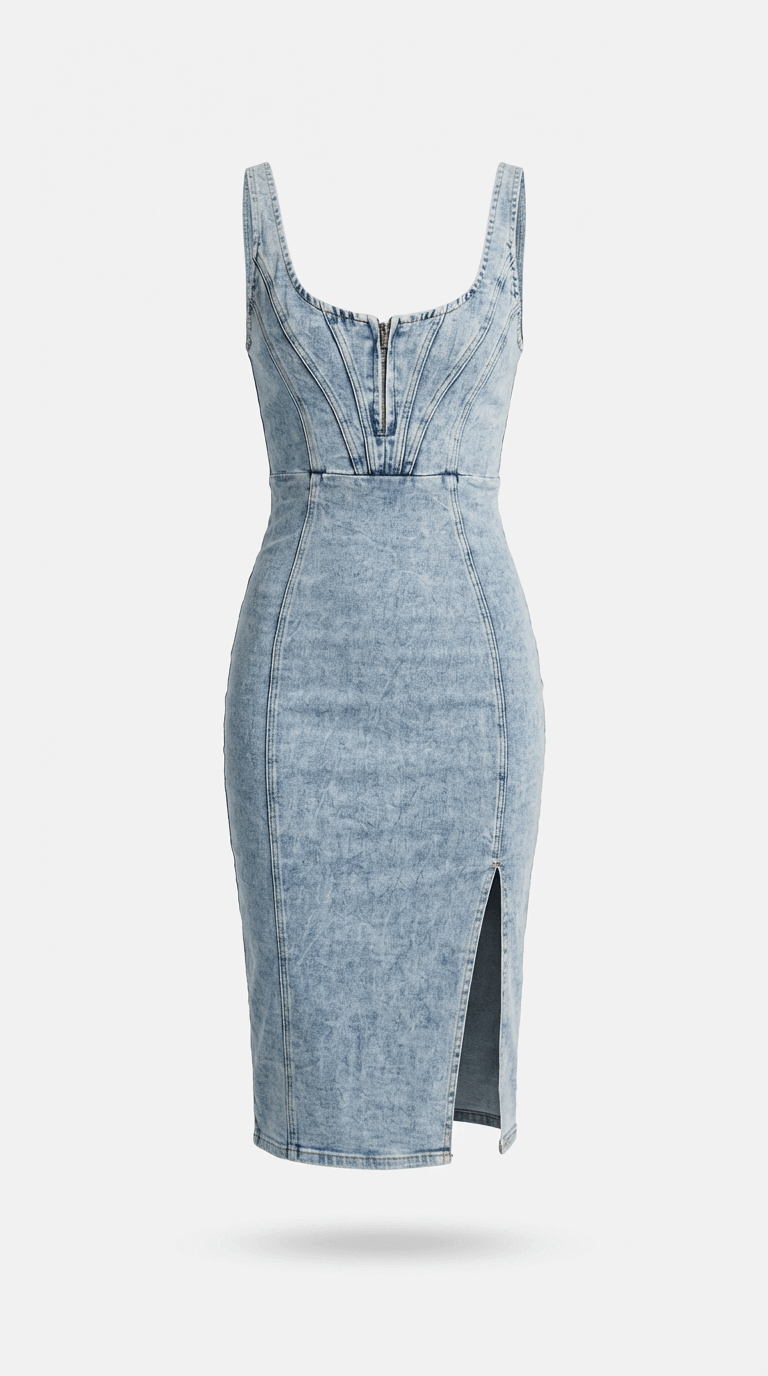 Mila Denim Midi Dress