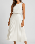 Grace Pleated Midi Skirt
