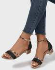 Aria Metallic Heel Sandals