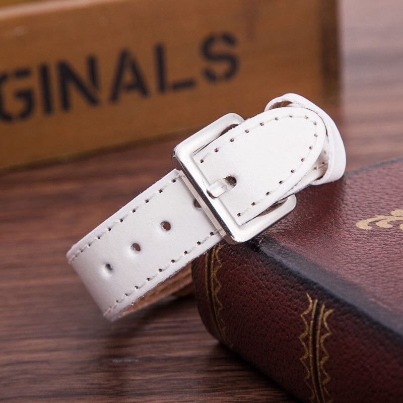 Vintage Leather Quartz Stone Ladies' Watch