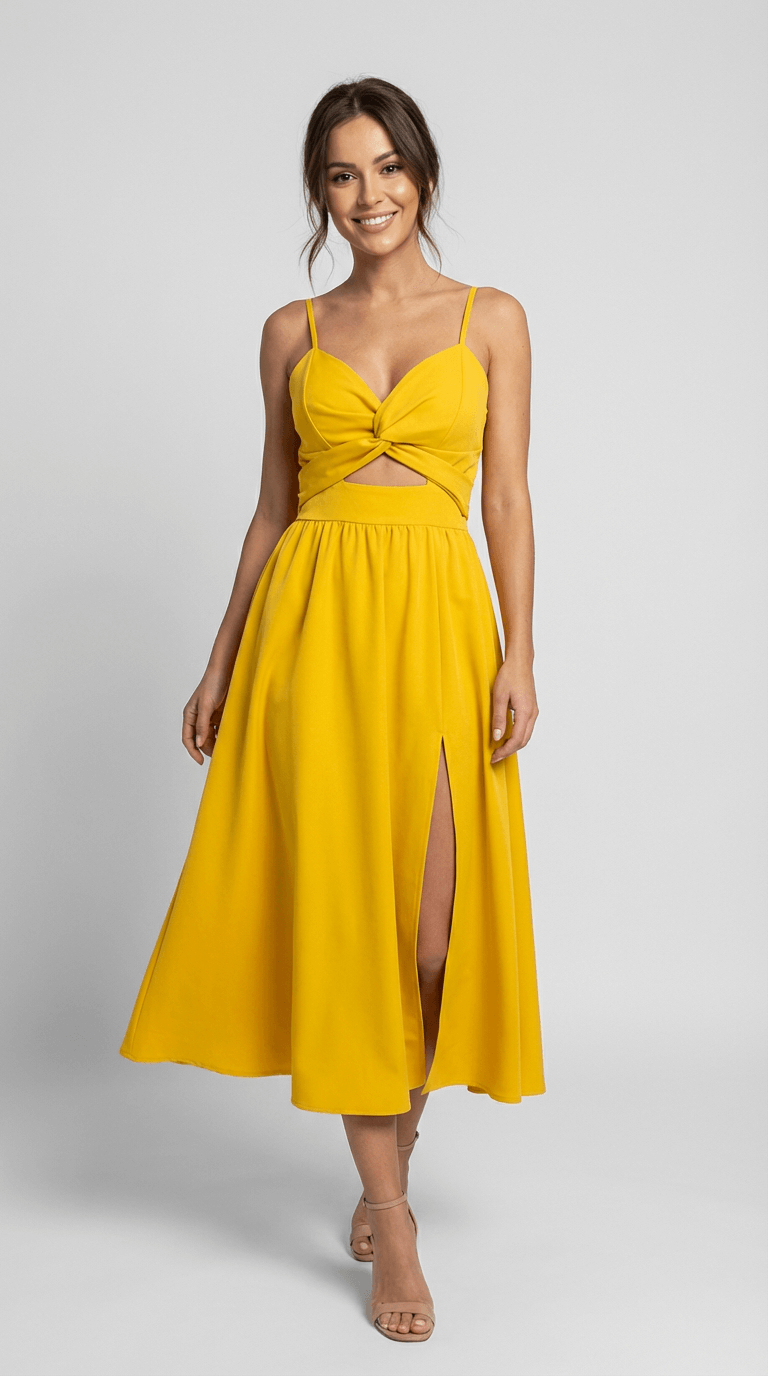 Avery Cut-Out Midi Dress