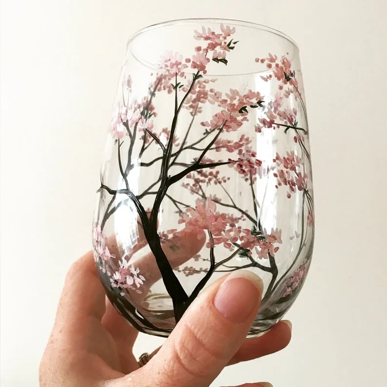 TreeScape – Four Seasons Hand-Painted Tree Wine Glasses