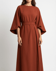Elora Belted Midi Dress