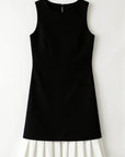 Jessica Sleeveless Contrast Hem Mini Dress