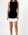 Jessica Sleeveless Contrast Hem Mini Dress