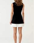Jessica Sleeveless Contrast Hem Mini Dress