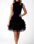 Lily High Neck Tulle Mini Dress