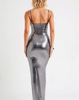 Evie Metallic Bodycon Maxi Dress