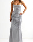 Evie Metallic Bodycon Maxi Dress