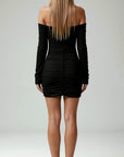 Adalyn Off-Shoulder Ruched Mini Dress