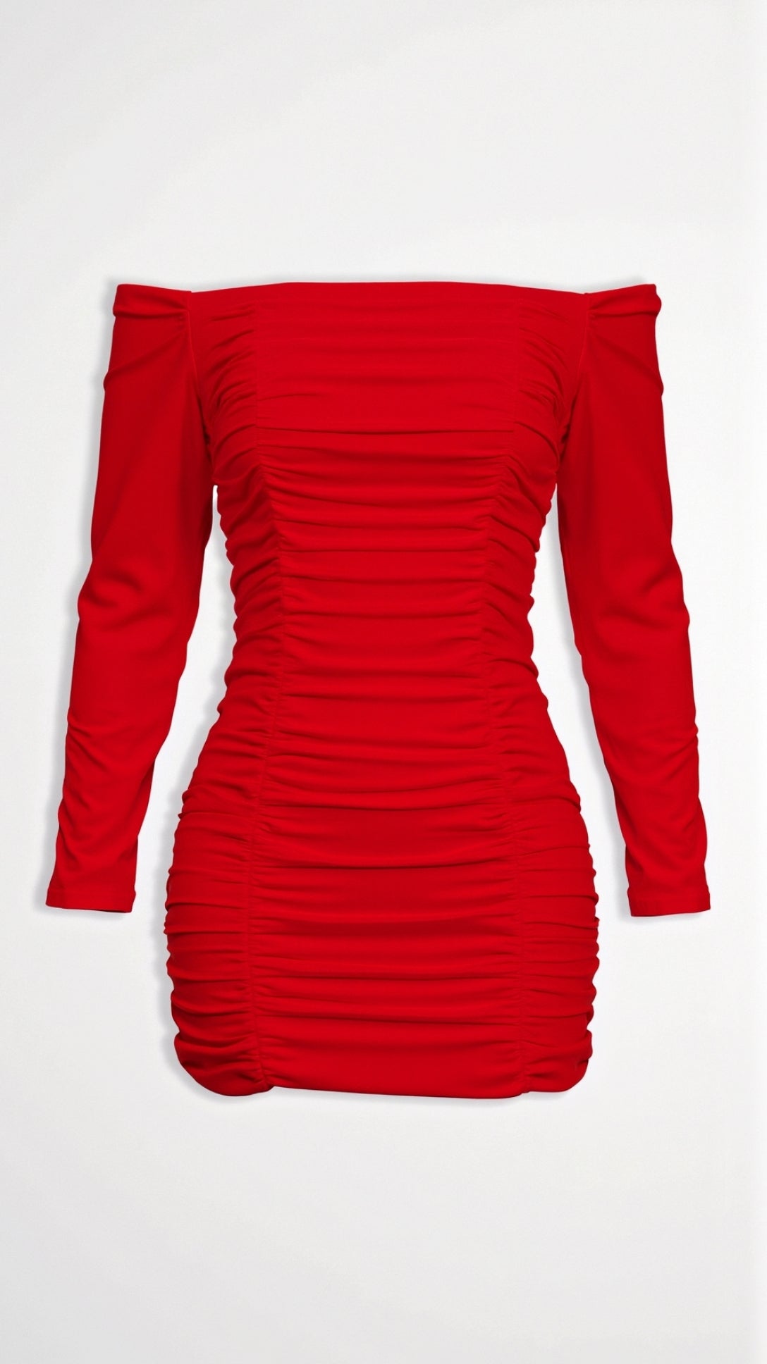 Adalyn Off-Shoulder Ruched Mini Dress