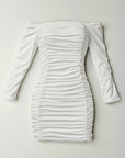 Adalyn Off-Shoulder Ruched Mini Dress